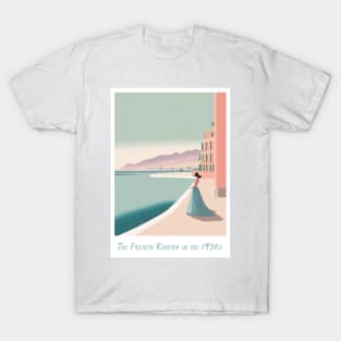 Retro Minimal Vintage French Riviera Elegance T-Shirt